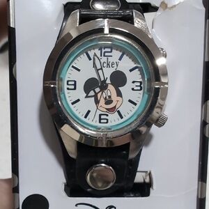 Mickey Mouse Silver and Black Watch
